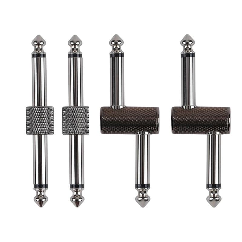 rayzm Connecteurs de Coupleur à Pédale d'Effet, 6.35mm Pédale d'effet à pédale Coupleur, mâle Adaptateur pour pédalier de guitar