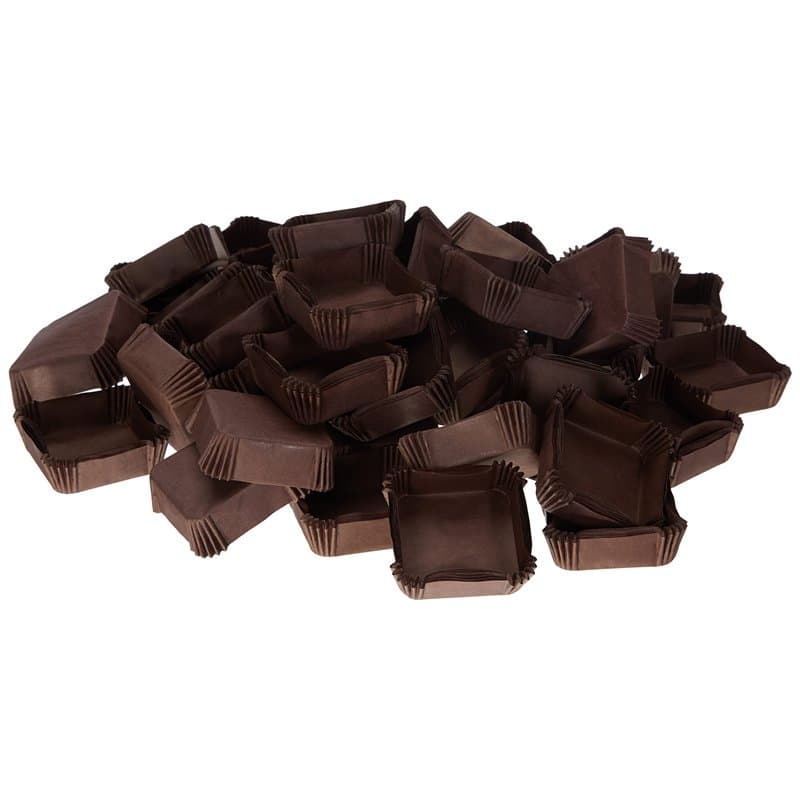 Decora COD. 0339775 CF. 700 CAISSETTES CARRÉ Grand Marron 60 X 60 X H 20 MM