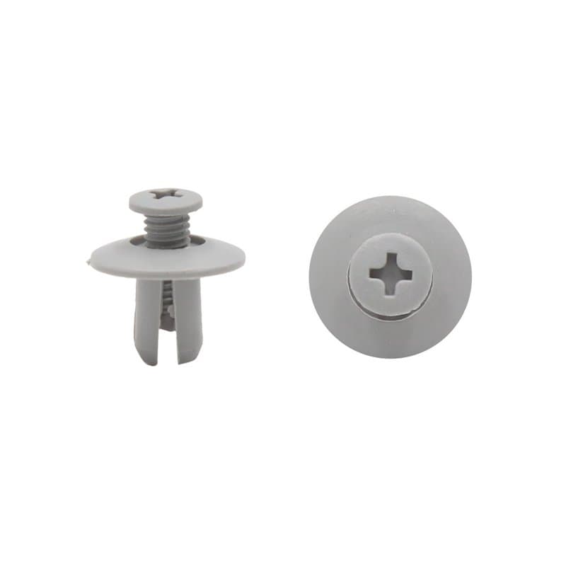 sourcing map 20Pcs Rivet Plastique Clip Fixation 8mm Gris lèche-vitre Voiture