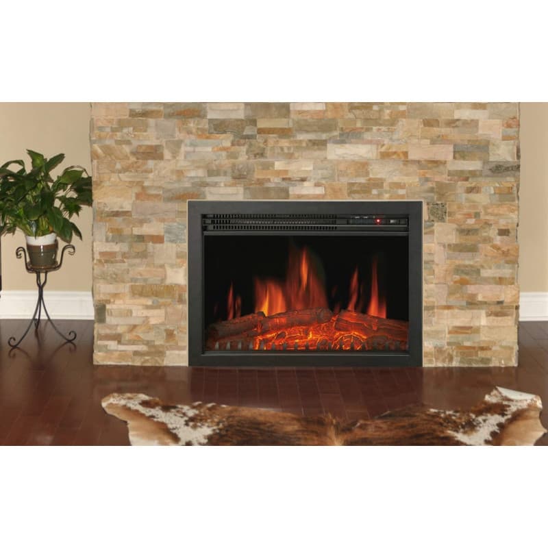 Chemin’Arte Insert Électrique à Encastrer Effet Flammes LEDs Oxford - 2000W - Conçu en France - 61 x 20 x 45 cm - Garanti 2 Ans