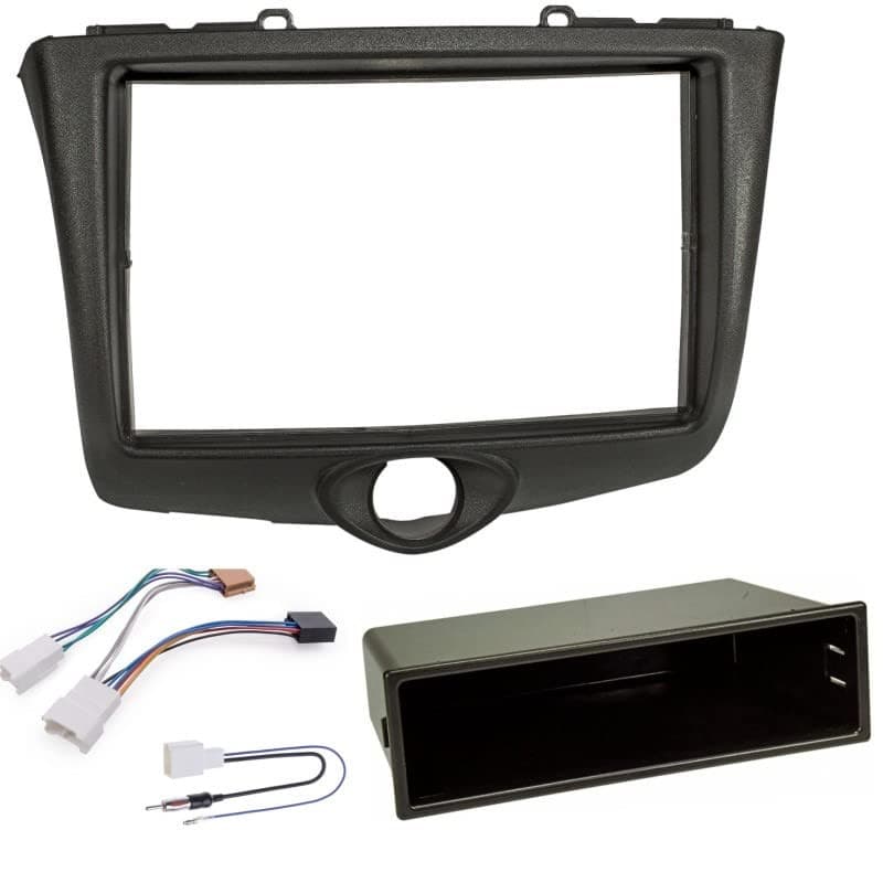 Sound way - Kit de montage Autoradio, Façade cadre de radio 1 DIN / 2 DIN, Adaptateur compatible avec Toyota Yaris 2003-2006