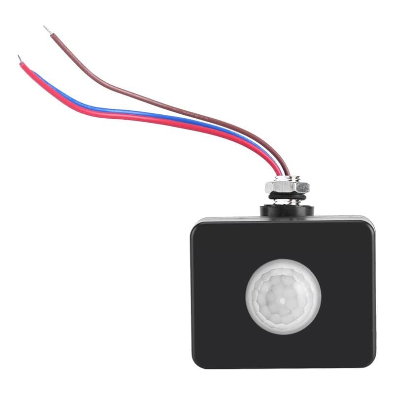 Yosoo Capteur de Mouvement Détecteur Infrarouge extérieur de Corps Humain PIR Système d'alerte de Commutation Murale Noir 110V-2