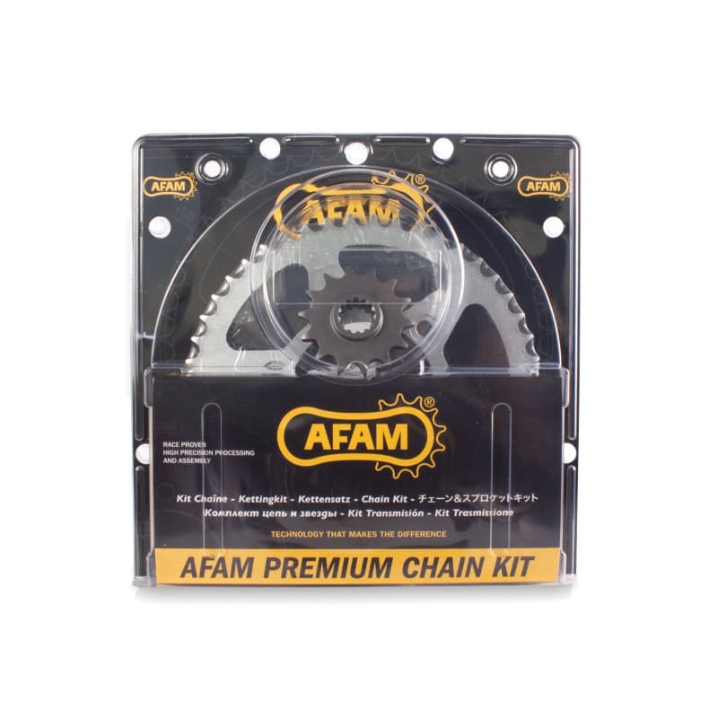 Afam 08001638 Kit chaîne de moto - kit acier pour RIEJU MRT-Pro/MRT 50 Supermotard 2009 - 2016