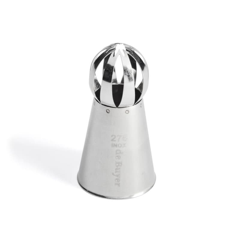 De Buyer - Douille russe à fleur en inox - Larges stries - En Inox, Idéale pour Décorer, Garnir et Remplir, Sans Soudure pour Hy