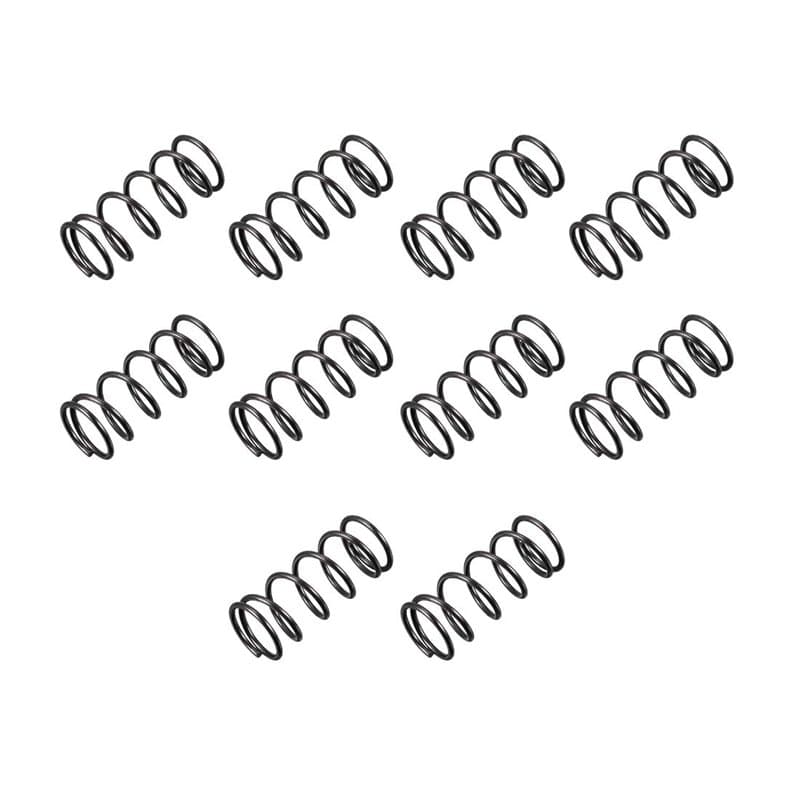 sourcing map Ressort de Compression 1.2mm Fil Diamètre, 13mm OD, 30mm Libre Longueur Ressort Acier Extension Ressort Noir 10Pcs