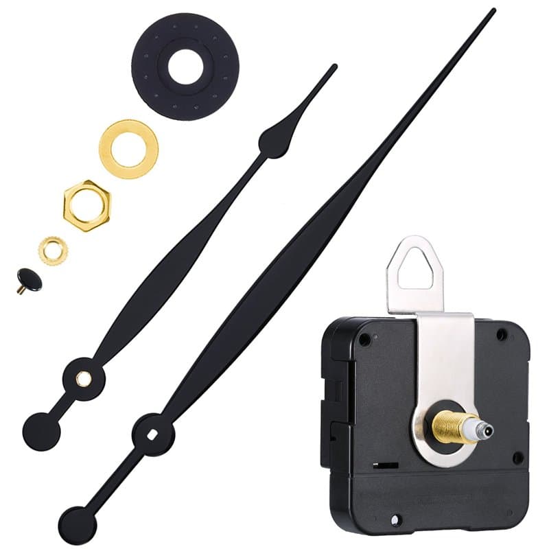 Pièces de Rechange de Mouvement d'Horloge de Quartz de Couple Élevé avec de Longues Mains et Cintre de Bêche de 208 mm/ 8,2 Pouc