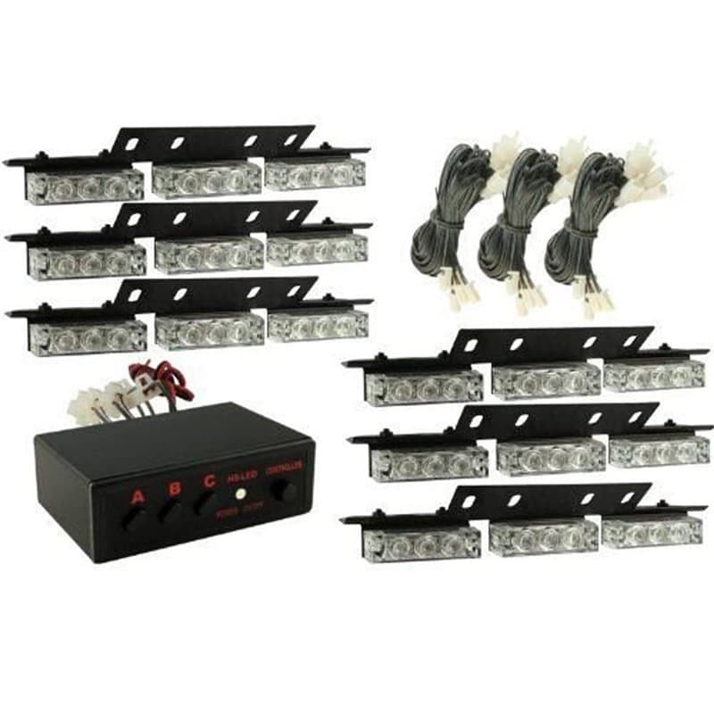 Anzene 54 LED Lumière Stroboscopique Clignotant Stroboscopique Lumières Stroboscopique Véhicule D'urgence pour Pare-brise Dash G