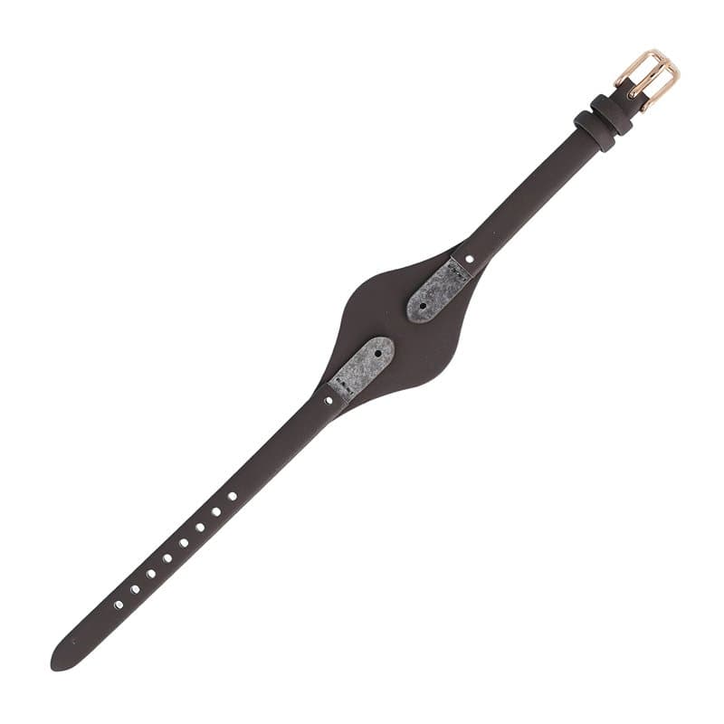 Fossil ES-3077 Bracelet de montre en cuir lisse Marron 8 mm