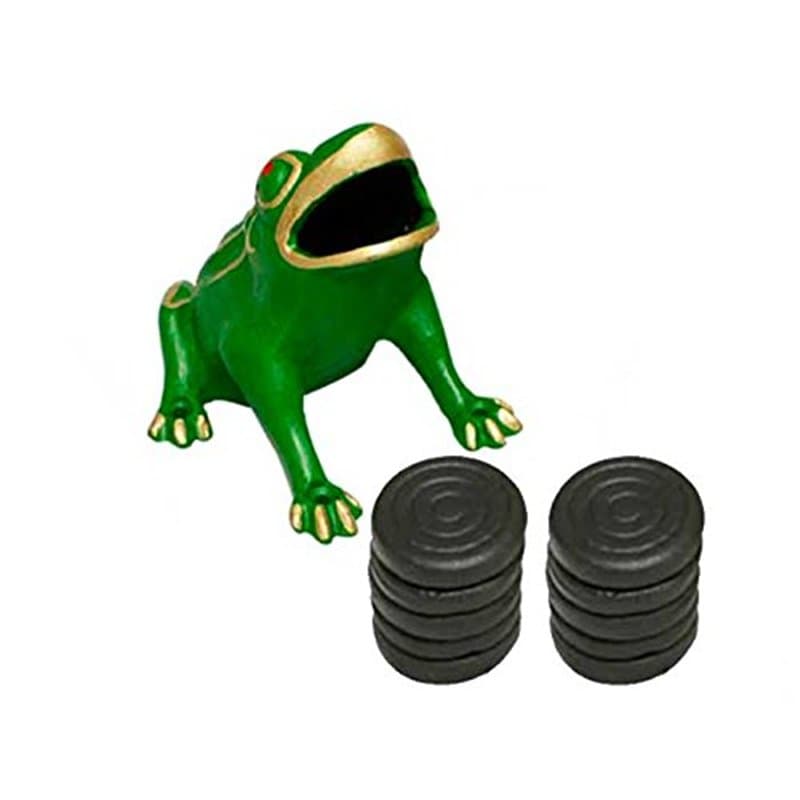 CADENAS ® - Jeu de la Grenouille “Basique” de Fonte, (ou Jeu de Tonneau): 1 Grenouille et 10 palets (ou disques)