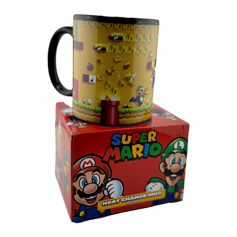 SUPER MARIO SCMG24854 Mug Thermo-réactif (Gold Coin Rush) 11oz/315ml, Céramique, Multicolore
