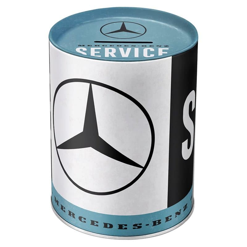 Nostalgic-Art Tirelire rétro, Mercedes-Benz – Service – Idée de Cadeau pour Fans d'automobiles, Boîte à Billets en métal, Tire-L
