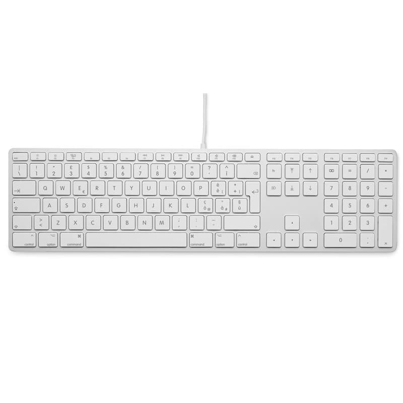 lmp – Clavier Italien (QWERTY) avec Pavé numérique, Couverture Supérieur en Aluminium et 2 Ports USB – pour Mac