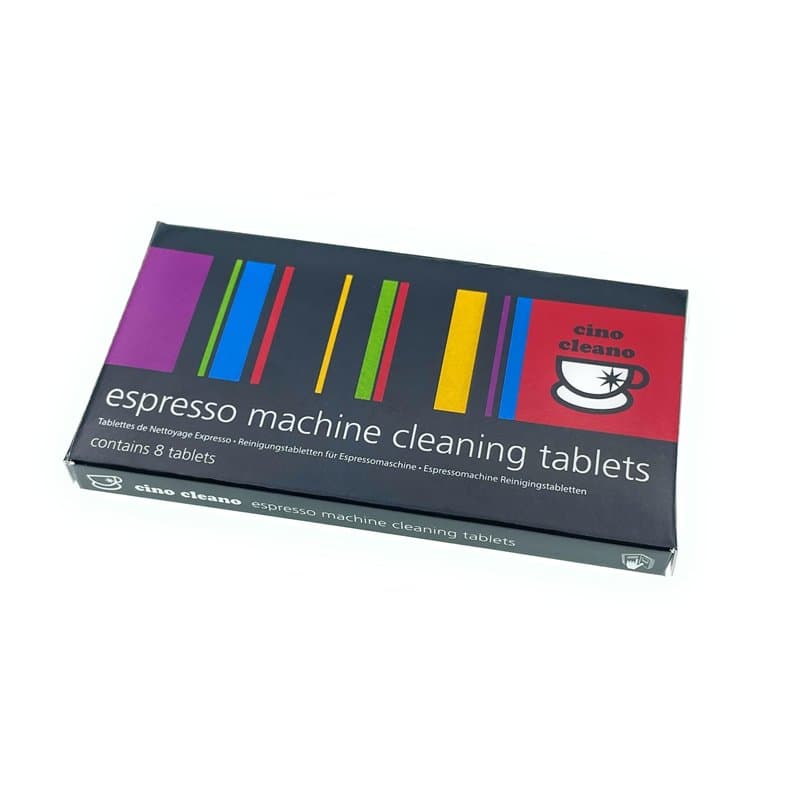Cino Cleano Lot de 8 tablettes de nettoyage pour machine à expresso, Limited Edition