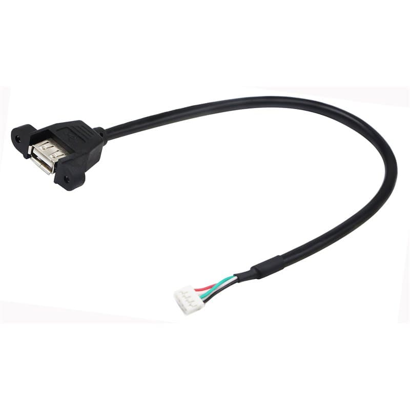 zdyCGTime Montage sur Panneau USB 2.0 d'un cble USB A Femelle vers 4 Broches Femelle Dupont cble USB de la Carte Mère (30 cm/30,