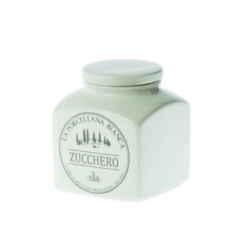 PORCELLANA Conserva Sucrier Couvert en Porcelaine 94 cl dans Une boîte Cadeau Nylon/A
