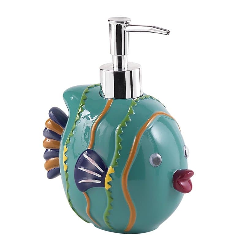 Gedy Dori Distributeur de Savon en résine Turquoise 9,6 x 13 x 16,5 cm