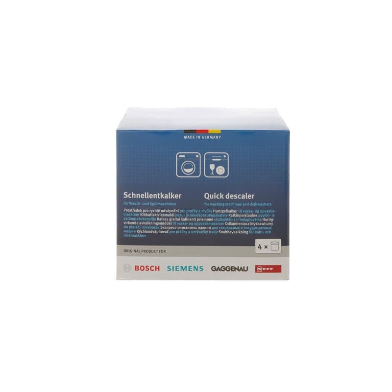 Bosch, Siemens, Neff, Gaggenau 00311923 Lot de 4 détartrants rapides pour machines à laver et lave-vaisselle