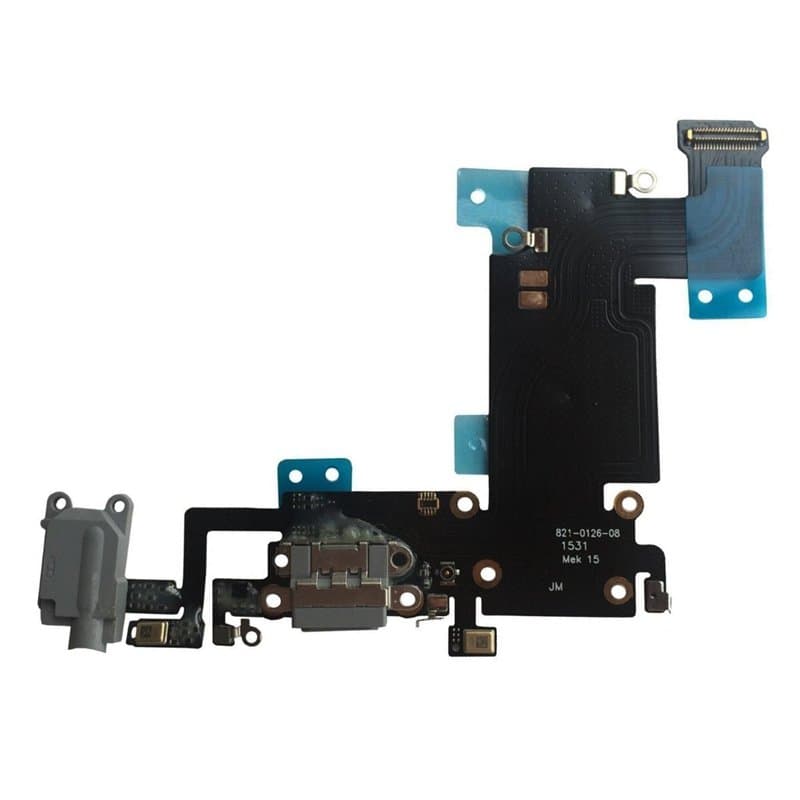 OnlyTech - Connecteur de charge pour iPhone 6S PLUS GRIS - Nappe interne comprenant le connecteur de charge, la prise Jack, le m
