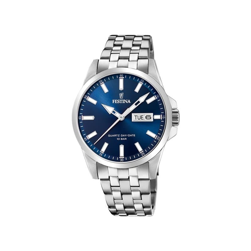 Festina Hommes Analogique-Numérique Quartz Montre avec Bracelet en Acier Inoxydable