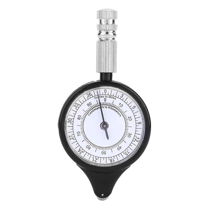 DEWIN Curvimetre, Outil de Carte Mini Mesureur de Carte Extérieur Calculateur de Distance Outil de Cartographie Roue en Métal
