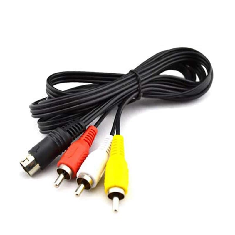 WICAREYO 1,8 m Câble Audio Vidéo AV 9 broches,Compatible pour Mega Drive 2 et 3