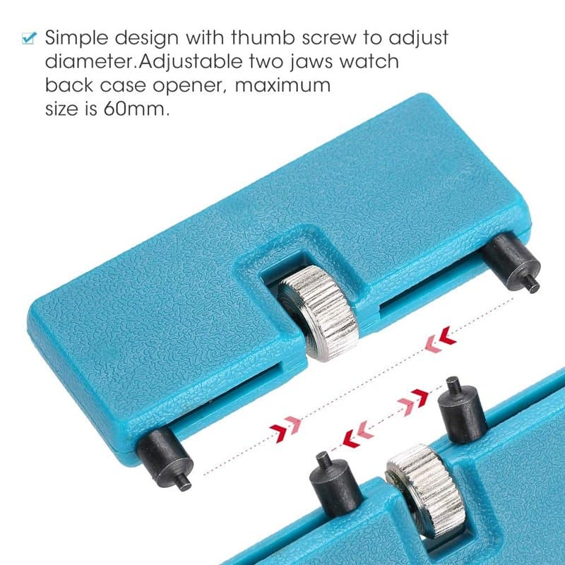Outil de réparation de montre arrière, Kit de réparation de montre-bracelet Accessoire Presse Fermeture et ouvre-porte Démontage