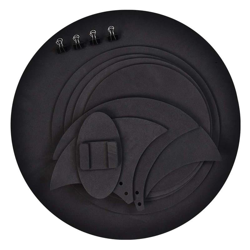 GOTOTOP Set de Sourdines de Batterie en Mousse de Caoutchouc Noir Mute Silencieuse pour Batteur