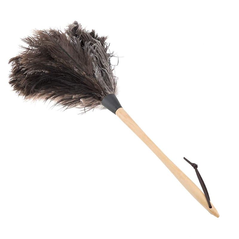 Plumeau D'Autruche Plumeau D'Autruche Aviaire avec Manche en Bois Les Outils De Nettoyage Non Électrostatiques Capturent Facilem