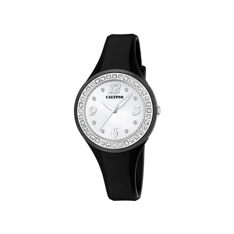 Montre Calypso pour Femme K5567/F Trendy Boîtier en Plastique Multi Bracelet en Plastique Noir