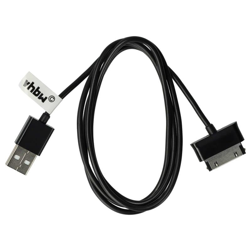 vhbw Câble de charge USB compatible avec Samsung Galaxy Tab GT-P5110, GT-P5113, GT-P5110 Wlan, GT-P5110 32GB, GT-P5100 32G, GT-P