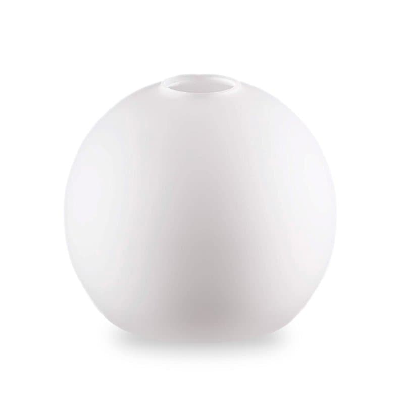 Abat-jour de rechange en verre blanc E14 - Diamètre du culot : 30 mm