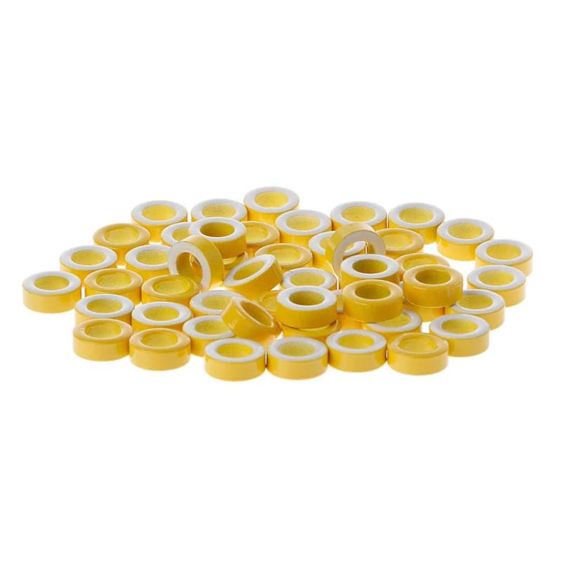 BIlinli Les Anneaux 7.5mm d'identification de ferrite toroïdal de Noyau de Puissance de Fer de 50 pcs/Ensemble T50-26 de Fer pou