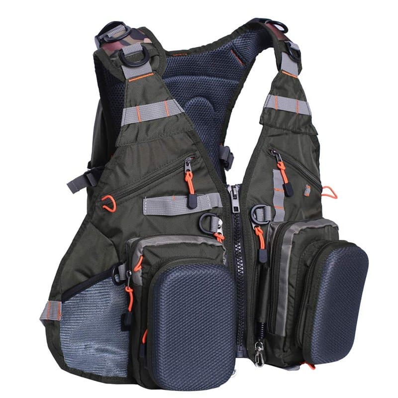 Gilet de pêche à la mouche réglable et respirant avec ressort rétractable pour homme et femme, FV002, adjuatable size