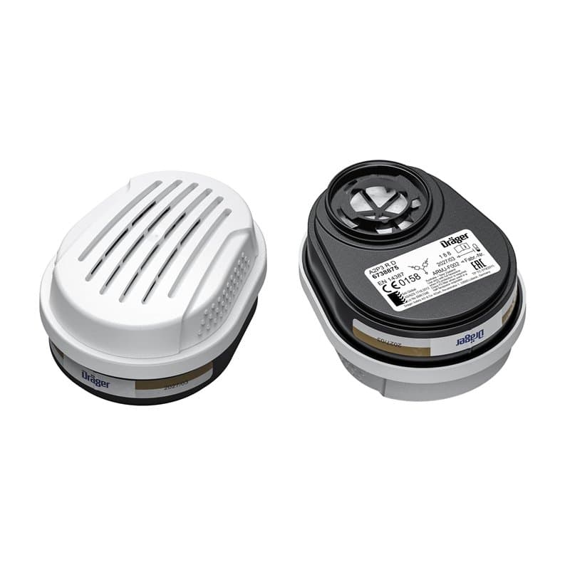 Dräger X-plore filtres A2 P3 | 6 filtres à baïonnette Compatible avec Les Masques Dräger X-plore 3300/3500/5500 | Recharge pour