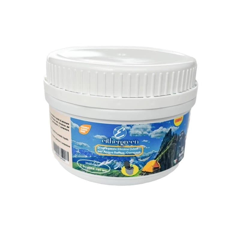 EITHERGREEN Compact - Desgregant élimine Les odeurs d'eaux usées - pour Toilettes et WC chiimiques Portables de Camping - 15 sac