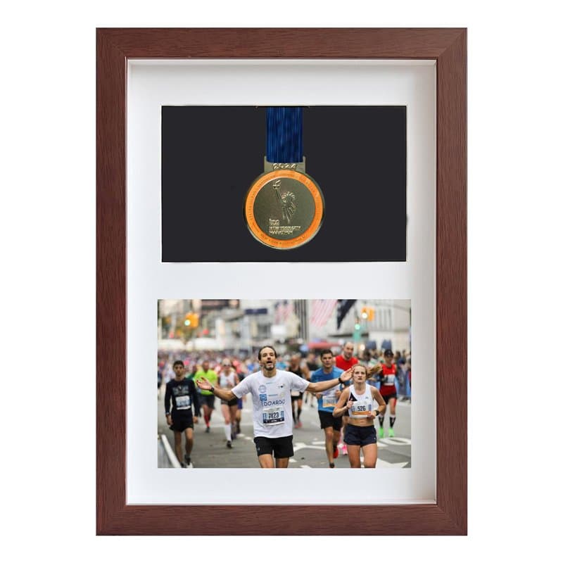 xj Cadre pour afficher des médailles,Médaille pour le sport Boîte 3D Cadre photo,Encadrement pour photo Cadre noir et couleur no