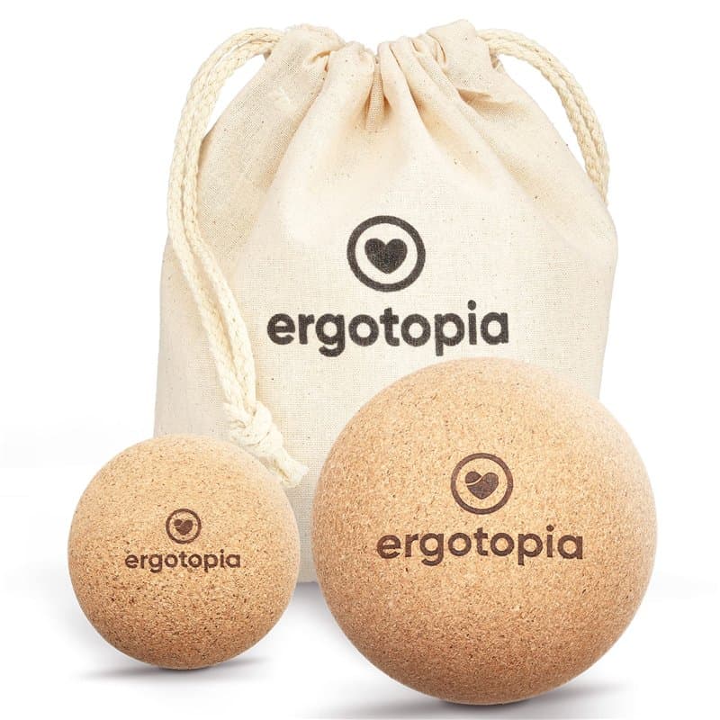 Ergotopia Balle de Massage - Boule d'Automassage en Liège Écologique, Antibactérien & Durable - Boule de Massage Visage, Dos & P
