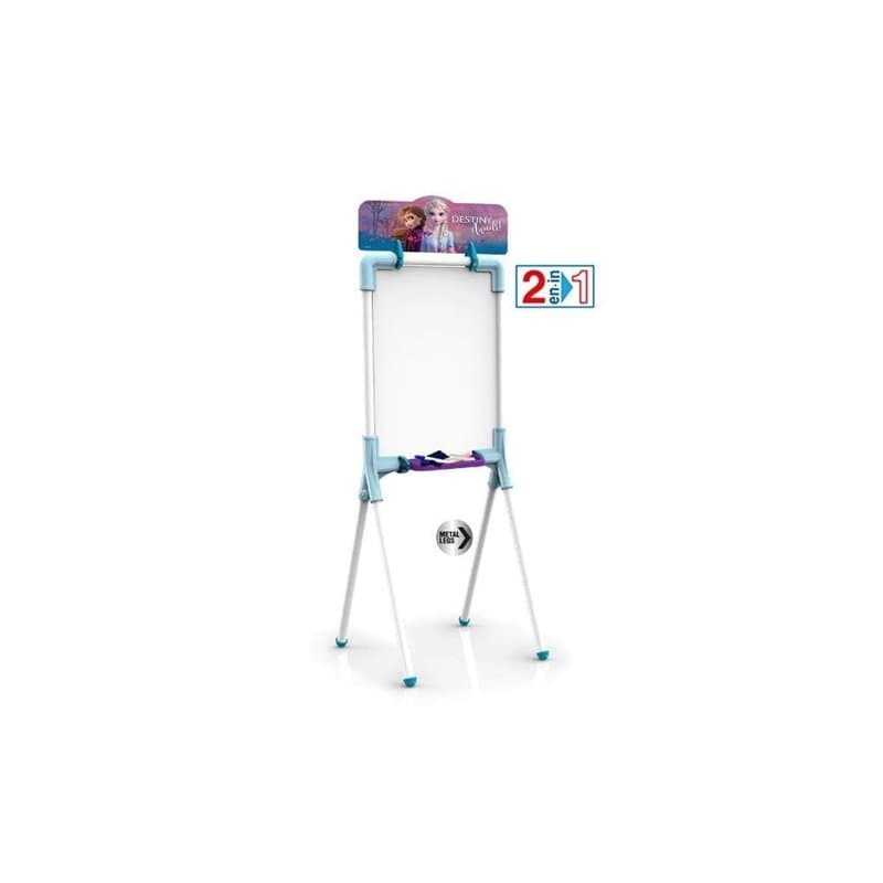 Chicos - Tableau blanc Junior La Reine des Neiges 2 | Comprend un feutre, craies, une gomme et un pochoir Frozen II | Matériau h