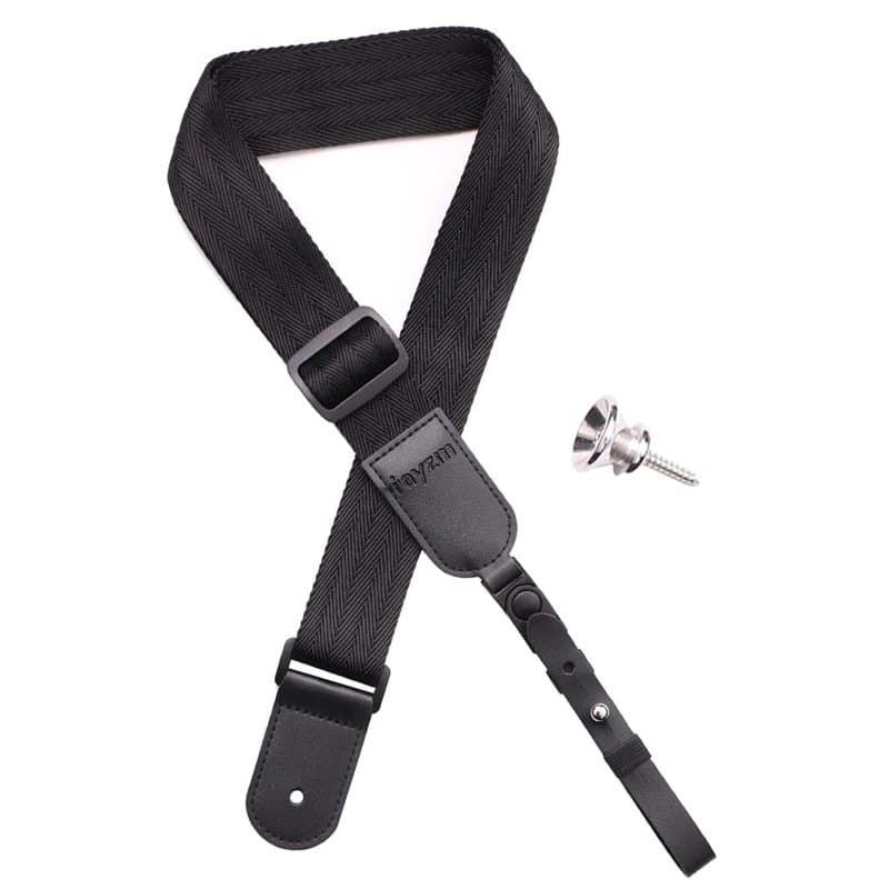 rayzm sangle pour ukulélé, bandoulière en nylon antidérapant souple pour ukulélé ou guitare de petite taille, longueur ajustable