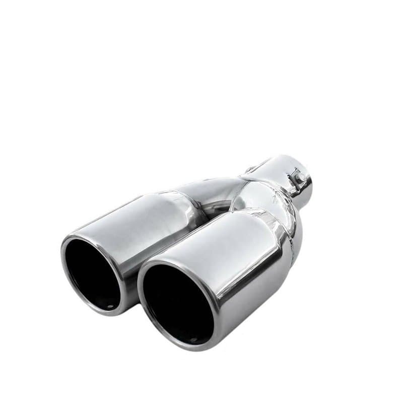 Autohobby 7294 Double Universel Embout D'echappement Acier Inoxydable Sport Universel Chrome Tuning Double fa?ade Silencieux Aci
