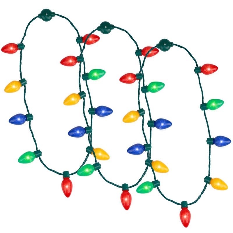 Illuminez la Lueur Clignotante dans Le Collier Sombre Ampoules LED pour Enfants et Adultes, Noël, Noël, Anniversaire, Mariage, F