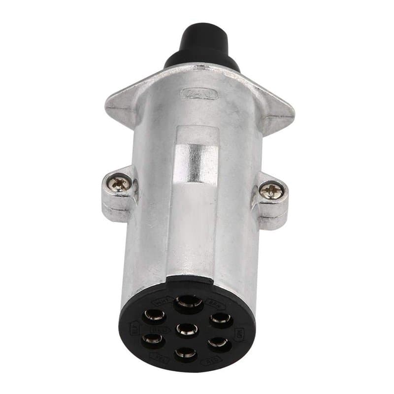 Suuonee Trailer Plug, Adaptateur de connecteur de remorquage de Type N pour fiche de remorque 24V 7 Broches pour Caravane de Cam