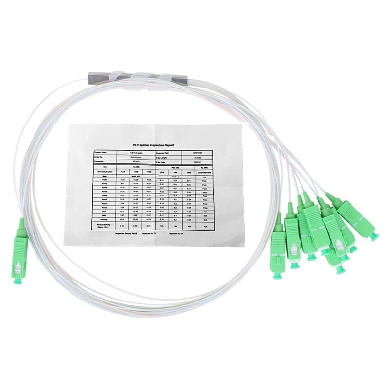 Garosa 1 x 8 câbles de réseau de type tuyau pour séparateur optique PLC SM, avec faible perte d'insertion et forte perte de rend