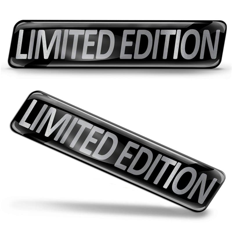 Biomar Labs® 2 x 3D Flexibles Autocollant Stickers Limited Edition pour Voiture Moto finestrìno Porte Casque Scooter Skateboard