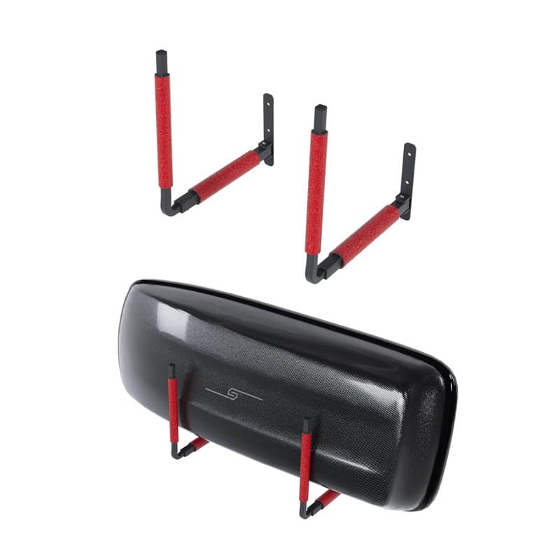 QLS Coffre de toit BOX1 - Support mural - Pour planche de surf, ski, outils de jardin - Support de matériel de sport - 57,5 x 24