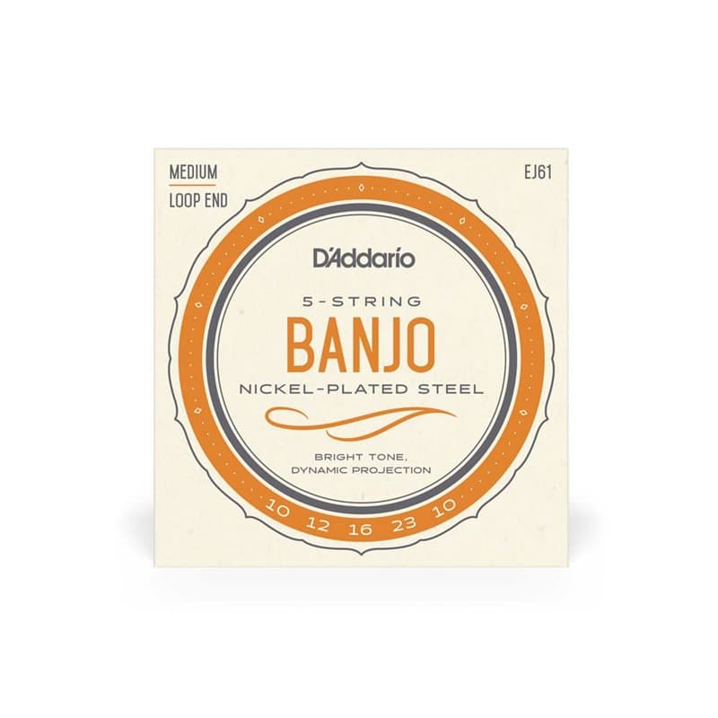 D'Addario cordes Banjo - 5-cordes 10-23 moyen - Nickel - Cordes