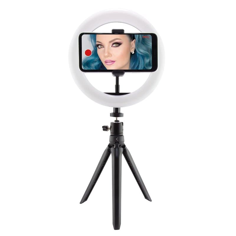 Ksix Kit Studio Live Bague LED avec trépied pour smartphone