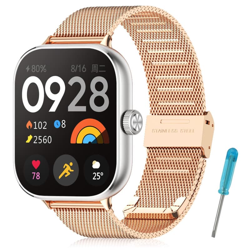 BDIG Bracelet Métal Compatible avec Xiaomi Redmi Watch 5/4 et Mi Band 9/8 Pro - Remplacement en Acier Inoxydable