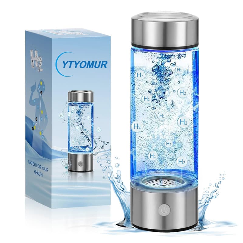 Bouteille Riche en Hydrogène Eau Portable, 430ML Générateur D'hydrogène en 3 Minutes Anti Âge, USB Bouteille d'eau Sans Fil, Fab