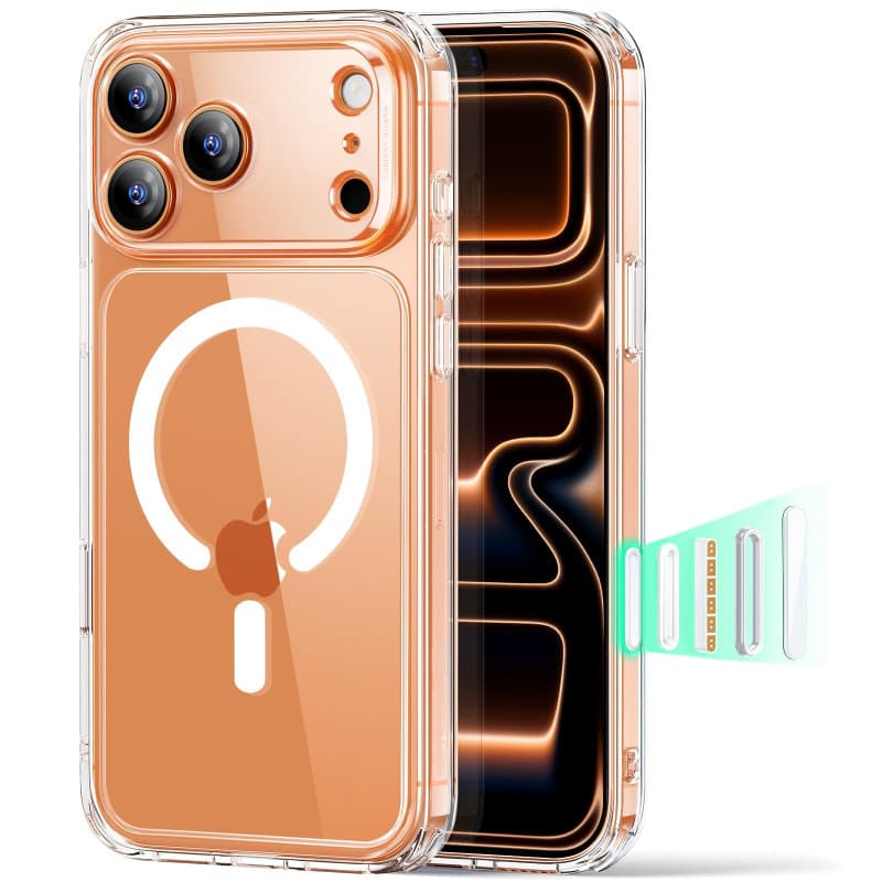 ESR Coque pour iPhone 17 Pro Max, Protection Commande de la Caméra, Compatible avec MagSafe, Protection Antichute de Qualité Mil